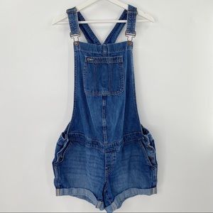 Gap denim overall shorts maternity
